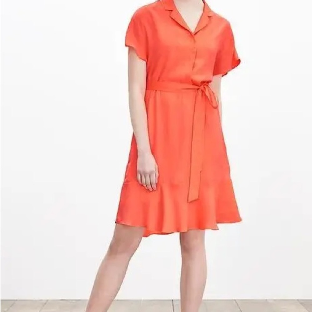 Banana Republic Neon Coral Dress